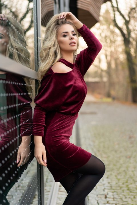 Merribel Milona Maroon 0112 - L Merribel Milona Maroon 0112 - L