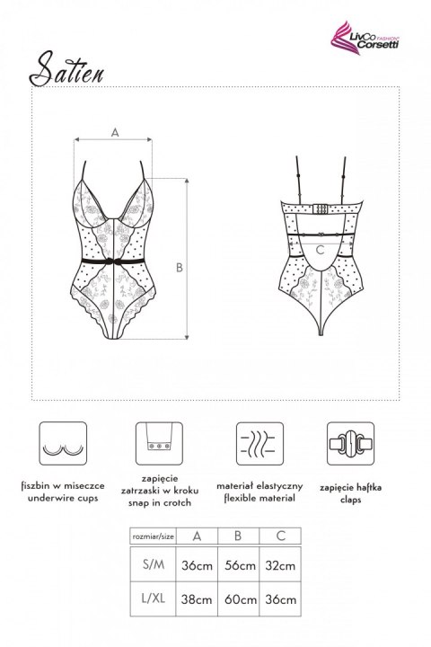 LivCo Corsetti Fashion Satien LC 90553 - S/M LivCo Corsetti Fashion Satien LC 90553 - S/M