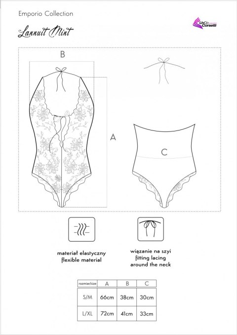 LivCo Corsetti Fashion Lannuit Mint LC 90639 - S/M LivCo Corsetti Fashion Lannuit Mint LC 90639 - S/M