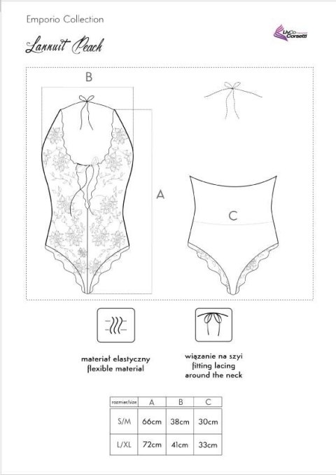 LivCo Corsetti Fashion Lannuit Peach LC 90637 - L/XL LivCo Corsetti Fashion Lannuit Peach LC 90637 - L/XL