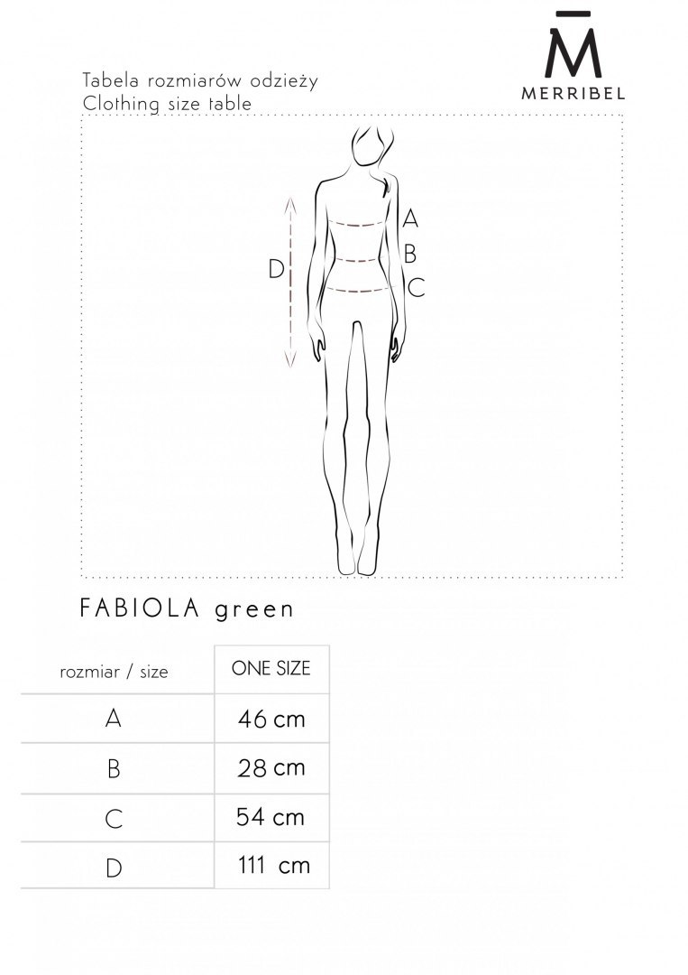 Merribel Fabiola Green - one size