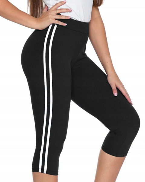 FIT Legginsy z lampasem 3/4 wysoki stan MORAJ FIT Legginsy z lampasem 3/4 wysoki stan MORAJ