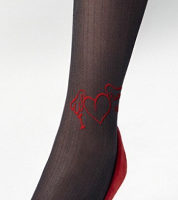 RAJSTOPY MARILYN ALLURE K03 20 3/4 czarny - czerwony Marilyn RAJSTOPY MARILYN ALLURE K03 20 3/4 czarny - czerwony Marilyn