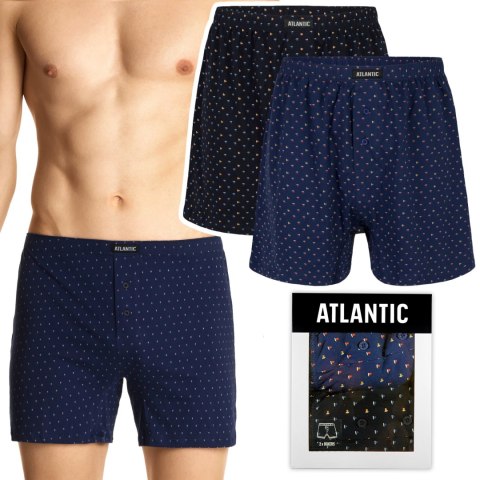 Bokserki męskie 2 PARY luźne ATLANTIC 2MBX-033 - L Bokserki męskie 2 PARY luźne ATLANTIC 2MBX-033 - L