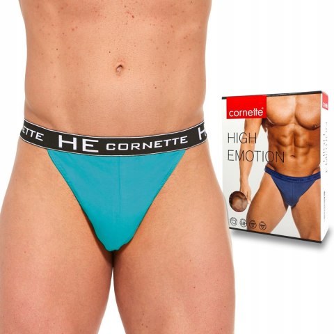 Slipy Męskie TANGA Bawełniane CORNETTE turkus - XL Slipy Męskie TANGA Bawełniane CORNETTE turkus - XL