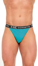 Slipy Męskie TANGA Bawełniane CORNETTE turkus - XL