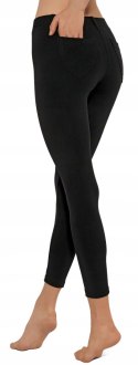 Spodnie legginsy damskie czarne GATTA BLACK r.- S