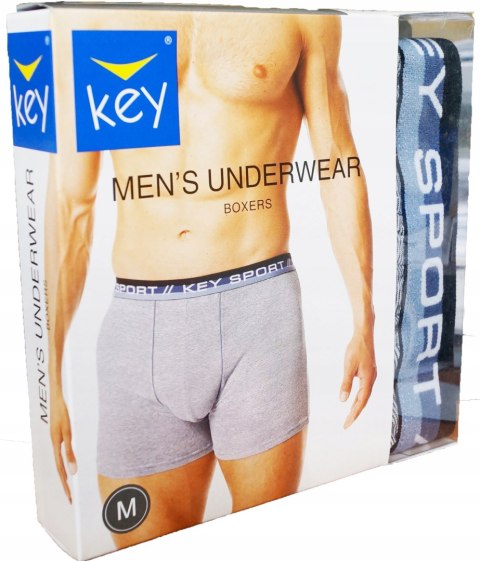 Bokserki męskie KEY MXH-204 A20 sport szare r.M Bokserki męskie KEY MXH-204 A20 sport szare r.M