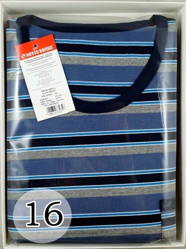 PIŻAMA MĘSKA w paski SESTO SENSO bawełna WZORY XL PIŻAMA MĘSKA w paski SESTO SENSO bawełna WZORY XL