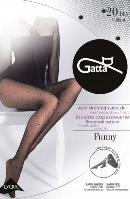 GATTA FUNNY 05 rajstopy siateczka KROPKI - 5 XL