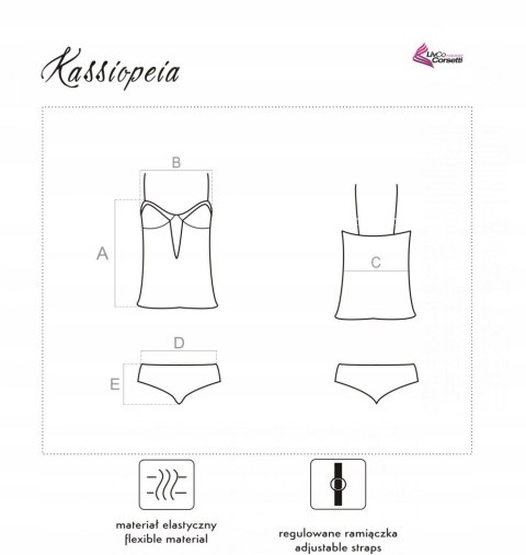 Koszula Nocna Majtki Komplet LivCo KASSIOPEIA - XL Koszula Nocna Majtki Komplet LivCo KASSIOPEIA - XL