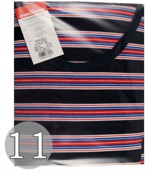 PIŻAMA MĘSKA w paski SESTO SENSO bawełna WZORY 3XL PIŻAMA MĘSKA w paski SESTO SENSO bawełna WZORY 3XL