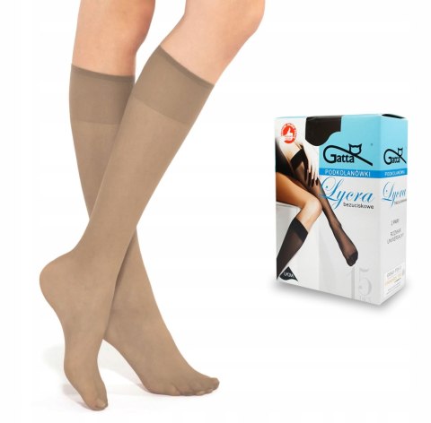Podkolanówki 2 PARY GATTA LYCRA 15DEN natural Podkolanówki 2 PARY GATTA LYCRA 15DEN natural
