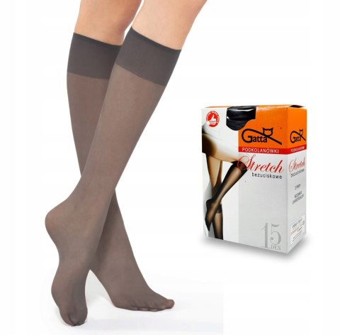 Podkolanówki 2 PARY GATTA STRETCH 15DEN grigio Podkolanówki 2 PARY GATTA STRETCH 15DEN grigio