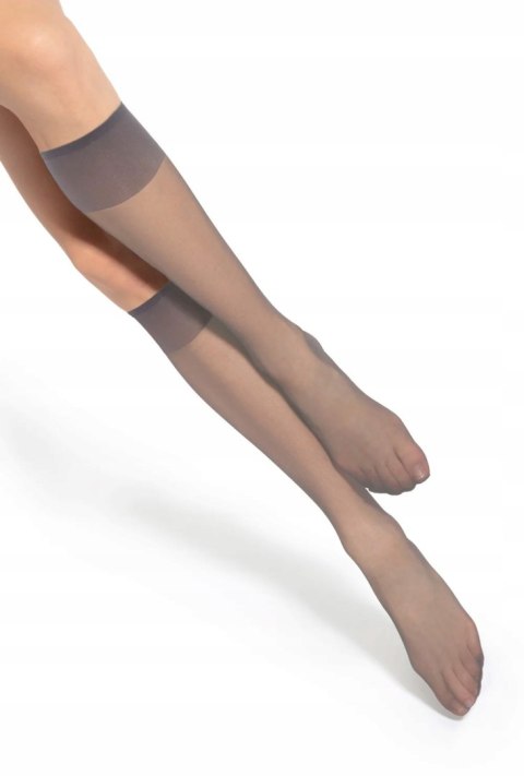 Podkolanówki Lycra 2 PARY GATTA AVI 15DEN Grafit Podkolanówki Lycra 2 PARY GATTA AVI 15DEN Grafit