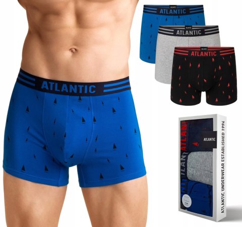 Bokserki męskie 3 PARY ATLANTIC 3MH-021-NB - XXL