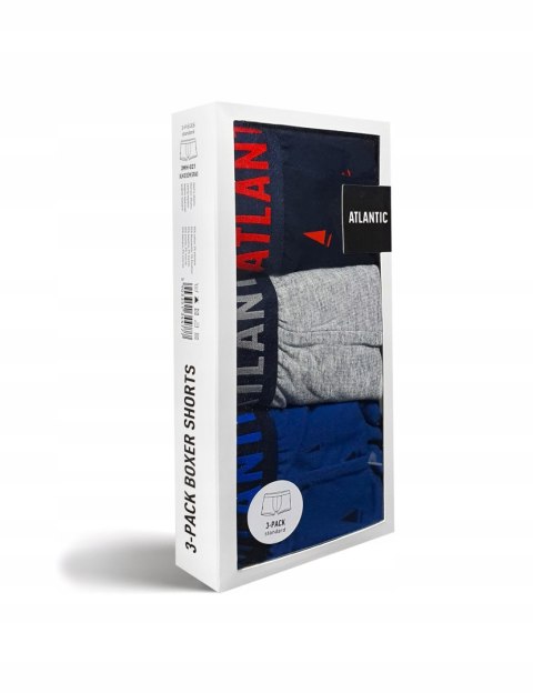 Bokserki męskie 3 PARY ATLANTIC 3MH-021-NB - XXL Bokserki męskie 3 PARY ATLANTIC 3MH-021-NB - XXL