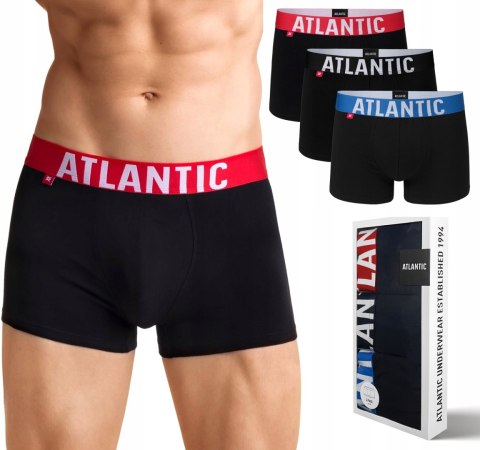 Bokserki męskie 3 PARY ATLANTIC 3SMH-003-CZ - XXL Bokserki męskie 3 PARY ATLANTIC 3SMH-003-CZ - XXL