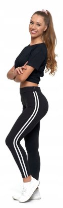 FIT Legginsy spodnie z lampasami getry MORAJ L/XL