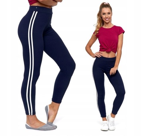 FIT Legginsy spodnie z lampasami getry MORAJ L/XL FIT Legginsy spodnie z lampasami getry MORAJ L/XL