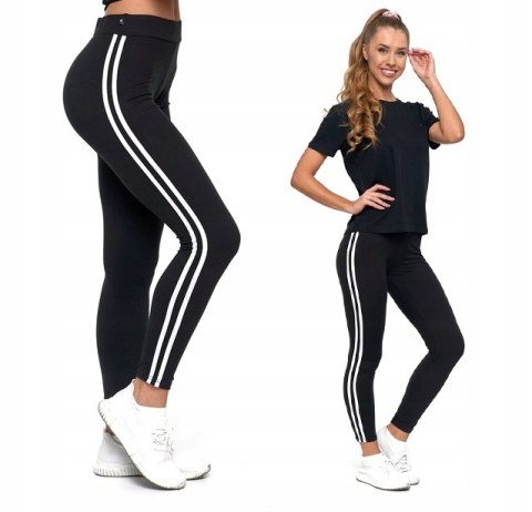 FIT Legginsy spodnie z lampasami getry MORAJ S/M FIT Legginsy spodnie z lampasami getry MORAJ S/M