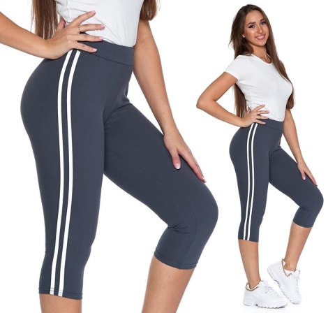 FIT Legginsy z lampasem 3/4 wysoki stan MORAJ L/XL FIT Legginsy z lampasem 3/4 wysoki stan MORAJ L/XL