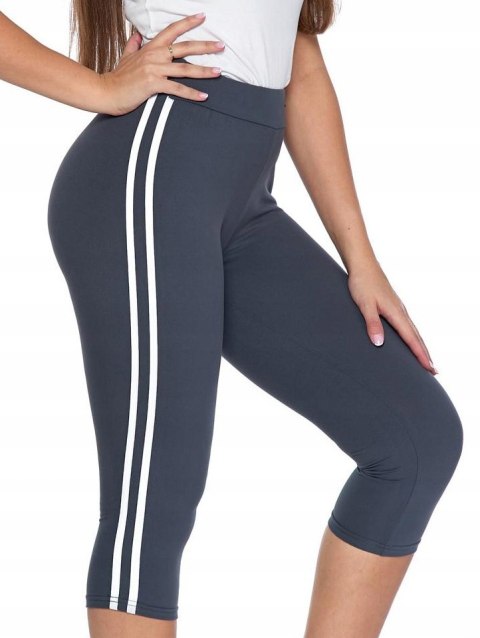 FIT Legginsy z lampasem 3/4 wysoki stan MORAJ L/XL FIT Legginsy z lampasem 3/4 wysoki stan MORAJ L/XL