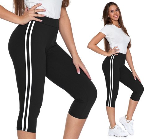 FIT Legginsy z lampasem 3/4 wysoki stan MORAJ L/XL