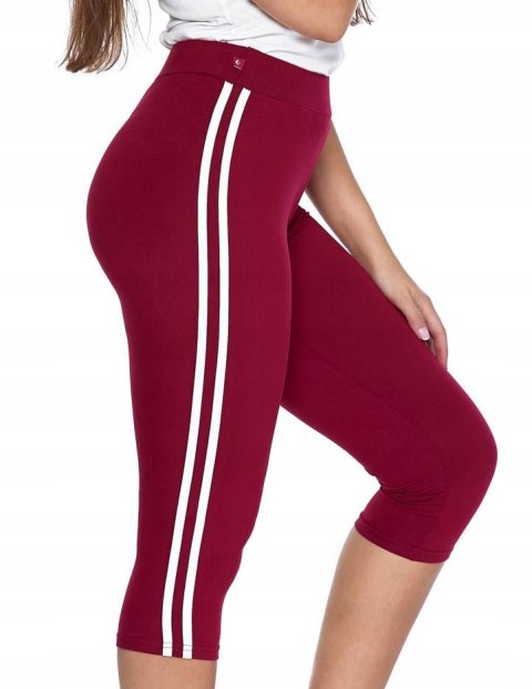 FIT Legginsy z lampasem 3/4 wysoki stan MORAJ S/M FIT Legginsy z lampasem 3/4 wysoki stan MORAJ S/M