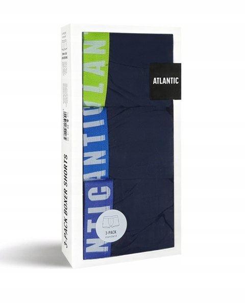 Bokserki męskie 3-PAK szorty ATLANTIC 3MH-011 - XL Bokserki męskie 3-PAK szorty ATLANTIC 3MH-011 - XL