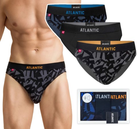 Slipy męskie 3-PAK sport ATLANTIC 3MP-104 - M Slipy męskie 3-PAK sport ATLANTIC 3MP-104 - M