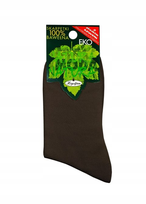 Skarpety bawełniane BEZUCISKOWE brązowe - 40-41 Skarpety bawełniane BEZUCISKOWE brązowe - 40-41