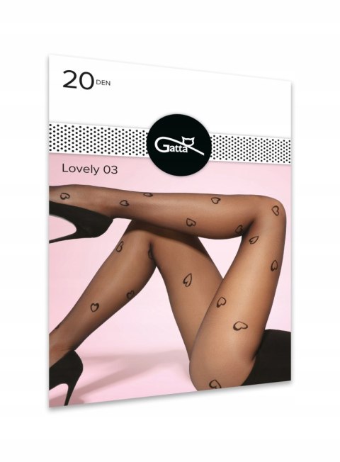 Rajstopy wzorzyste w serca GATTA LOVELY 03 - 3 Rajstopy wzorzyste w serca GATTA LOVELY 03 - 3