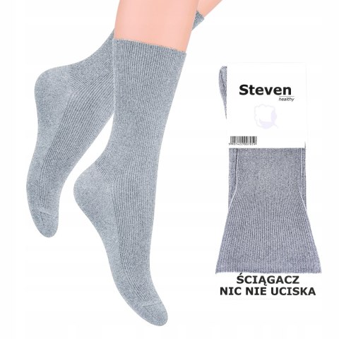 Skarpety BEZUCISKOWE popiel melanż STEVEN 39-42 Skarpety BEZUCISKOWE popiel melanż STEVEN 39-42