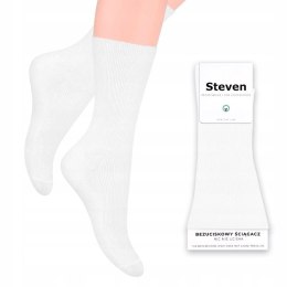Skarpety męskie BEZUCISKOWE biały STEVEN 35-38