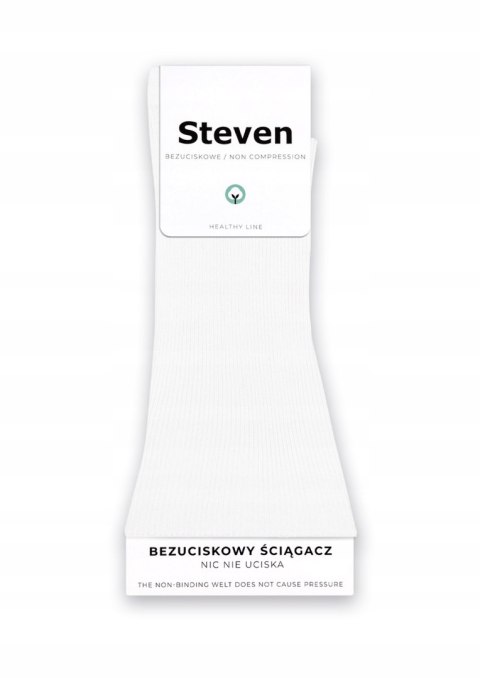 Skarpety męskie BEZUCISKOWE biały STEVEN 39-42 Skarpety męskie BEZUCISKOWE biały STEVEN 39-42