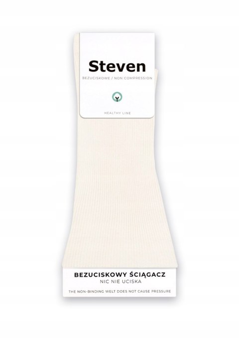 Skarpety męskie BEZUCISKOWE ecru STEVEN 39-42 Skarpety męskie BEZUCISKOWE ecru STEVEN 39-42