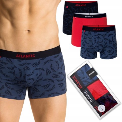 Bokserki męskie 3 PARY szorty ATLANTIC 3MH-040 XXL Bokserki męskie 3 PARY szorty ATLANTIC 3MH-040 XXL