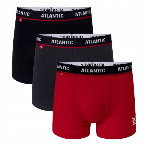 Bokserki męskie 3 PARY szorty ATLANTIC 3MH-042 XL Bokserki męskie 3 PARY szorty ATLANTIC 3MH-042 XL