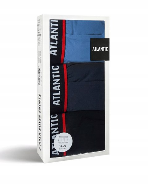 Bokserki męskie 3 PARY szorty ATLANTIC 3MH-042 XL Bokserki męskie 3 PARY szorty ATLANTIC 3MH-042 XL