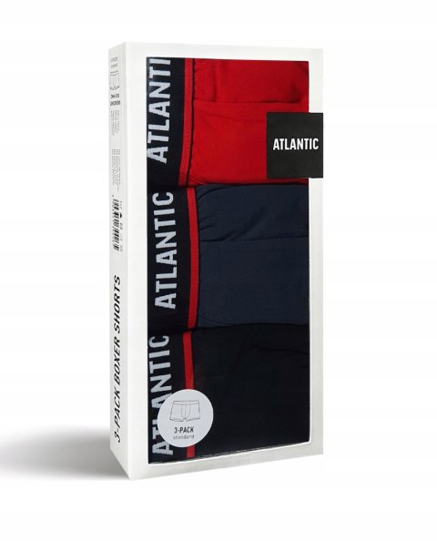 Bokserki męskie 3 PARY szorty ATLANTIC 3MH-042 XL Bokserki męskie 3 PARY szorty ATLANTIC 3MH-042 XL