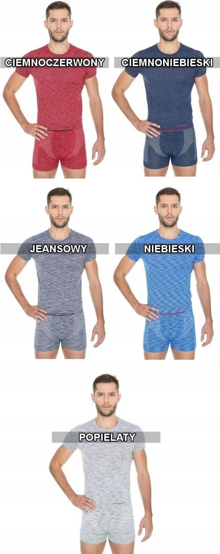 T-SHIRT MĘSKI BRUBECK bezszwowy FUSION SS11550 rM T-SHIRT MĘSKI BRUBECK bezszwowy FUSION SS11550 rM