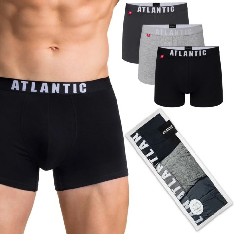 Bokserki męskie 3 PARY szorty ATLANTIC 3MH-011 L Bokserki męskie 3 PARY szorty ATLANTIC 3MH-011 L