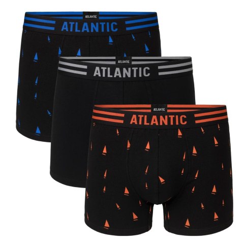 Bokserki męskie 3 PARY ATLANTIC 3MH-021-CZ - M Bokserki męskie 3 PARY ATLANTIC 3MH-021-CZ - M