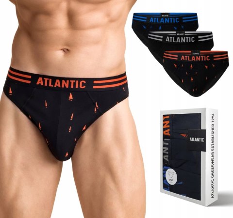 Slipy męskie 3 PARY ATLANTIC 3MP-098-CZ - XXL Slipy męskie 3 PARY ATLANTIC 3MP-098-CZ - XXL