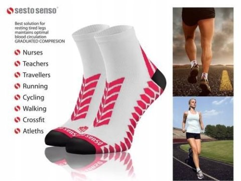 Oddychające skarpety SPORTOWE SESTO SENSO - 35-38 Oddychające skarpety SPORTOWE SESTO SENSO - 35-38