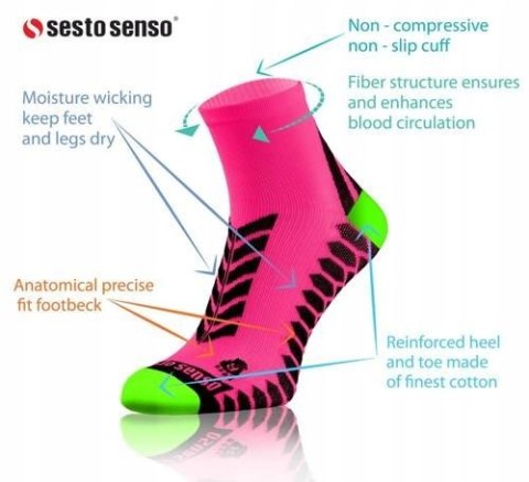 Oddychające skarpety SPORTOWE SESTO SENSO - 35-38 Oddychające skarpety SPORTOWE SESTO SENSO - 35-38