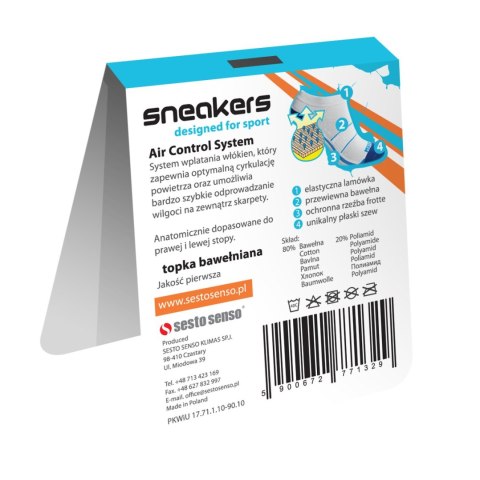 Skarpety STOPKI sesto senso SNEAKERS białe 38-40 Skarpety STOPKI sesto senso SNEAKERS białe 38-40