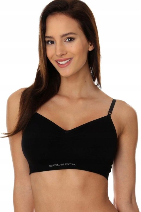 Biustonosz SPORT bezszwowy BRUBECK BRA czarny 80B Biustonosz SPORT bezszwowy BRUBECK BRA czarny 80B