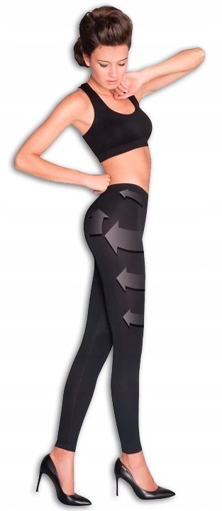 Gatta Fit Legginsy modelujące push up, czarne, r.L Gatta Fit Legginsy modelujące push up, czarne, r.L